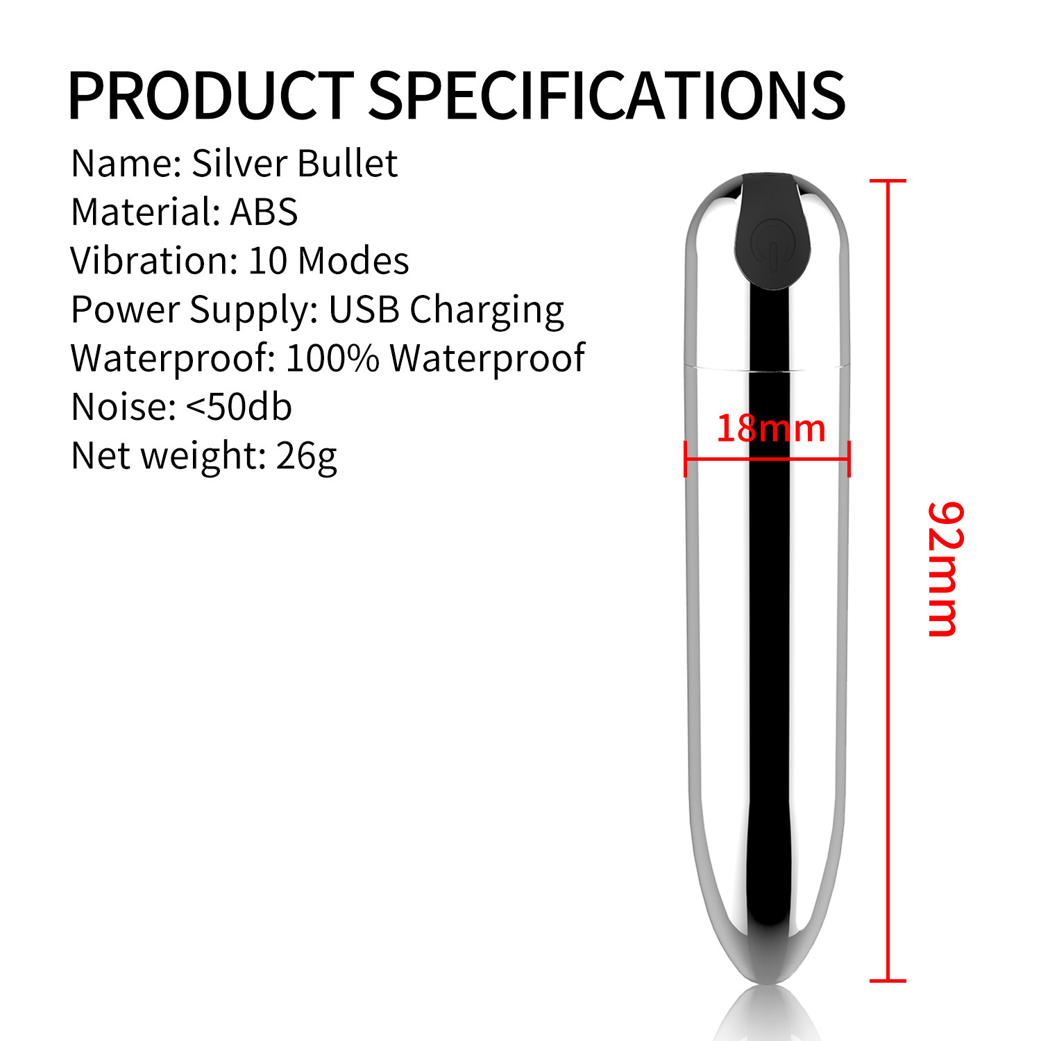 Trứng rung bằng thép không gỉ có thể sạc lại siêu rung