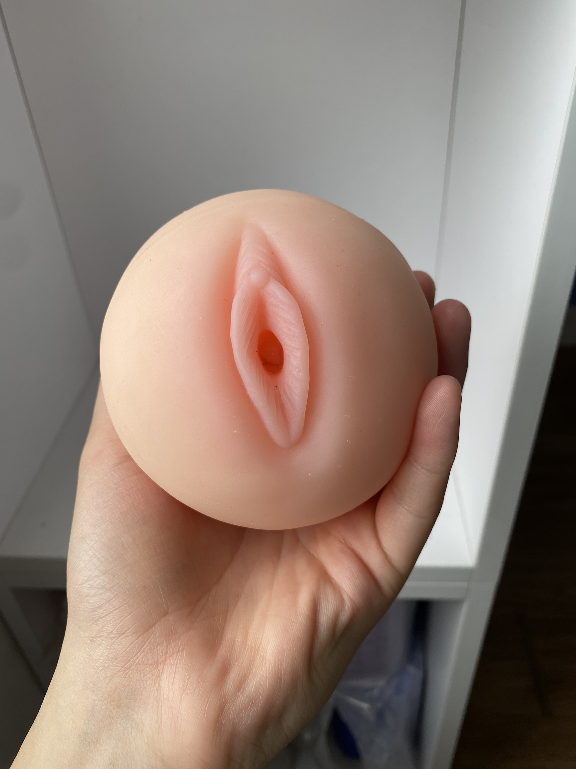 Túi ngực silicon mềm có lỗ âm đạo màu hồng