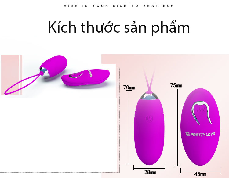 Trứng rung cực mạnh, không dây