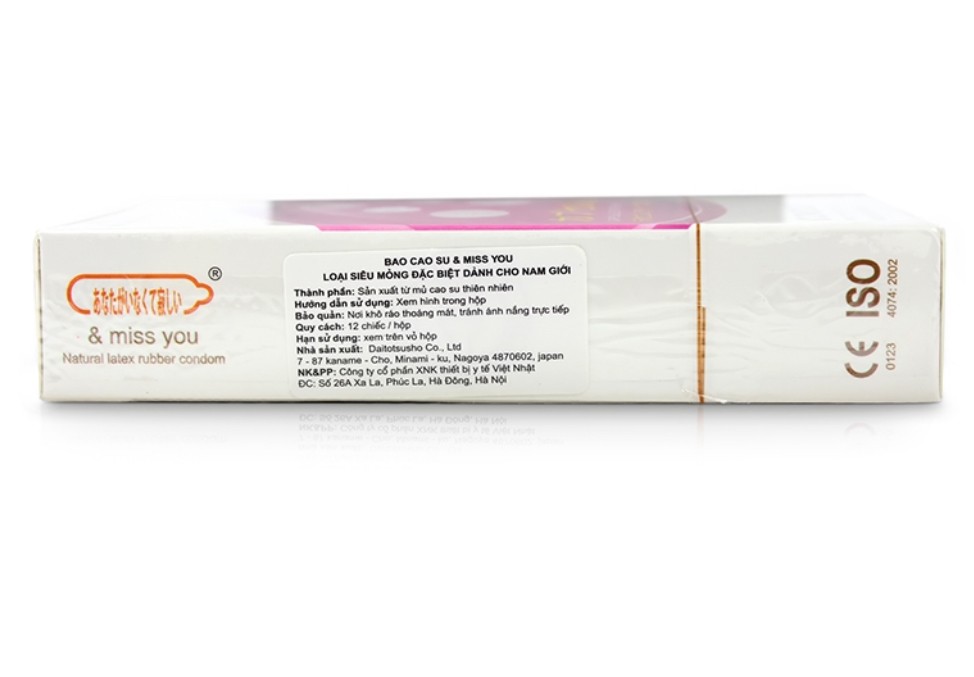 Bao cao su có gân Nhật Bản chính hãng 12 miếng 7 miếng