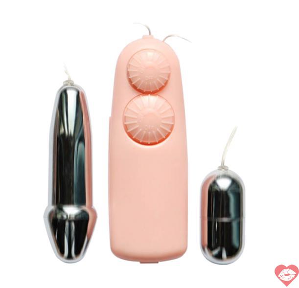 Trứng rung 2 đầu bằng thép không gỉ cao cấp Love-Baile bom đôi bán chạy