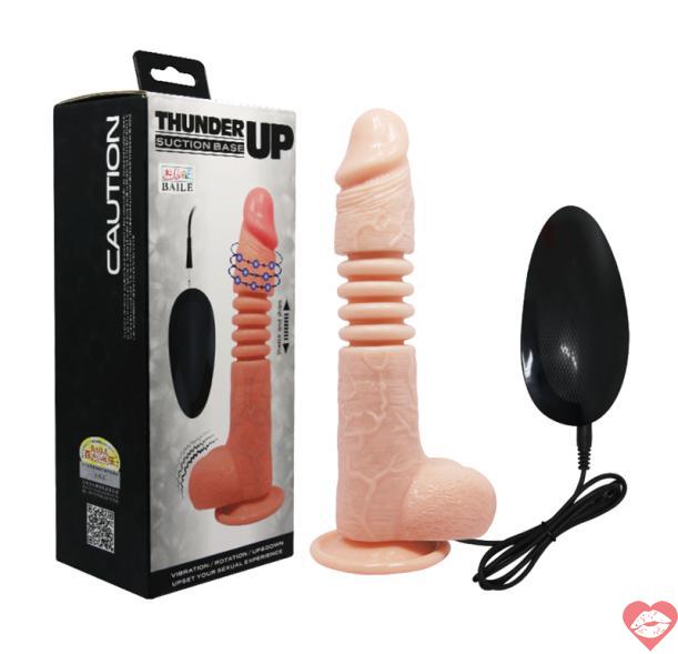 Dương vật giả dính tường rung thụt tự động pin - Baile Thunder Up