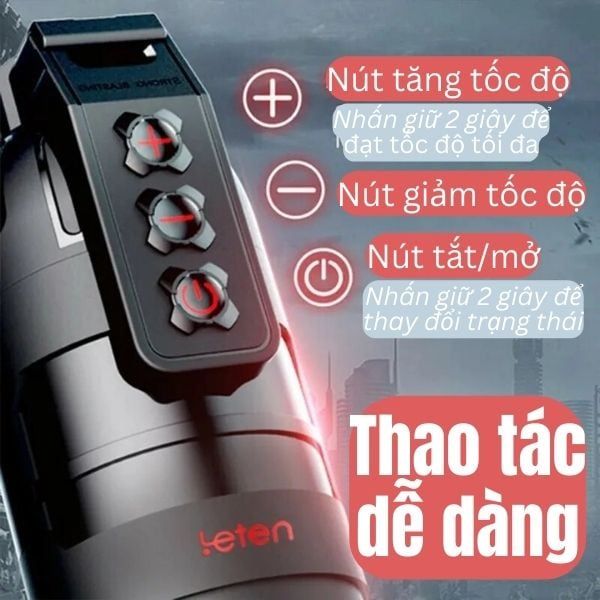 Kiểm soát lựu đạn nam qua Cup thủ dâm Leten trong ứng dụng