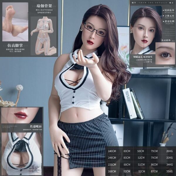 Búp Bê Tình Dục Cao Cấp Phong Cách Công Sở Sexy Rạo Rực