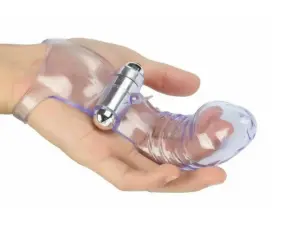 Bao silicone có rung đeo ngón tay kích thích vùng kín