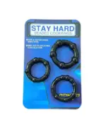 Bộ 3 vòng đeo Stay Hard đen