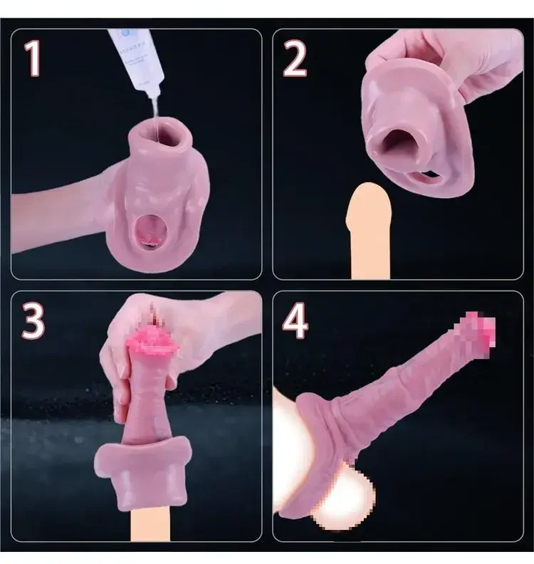 Phong Cách Ngựa Don Don Kèm Bao Cao Su Tăng Kích Thước Nhanh Chóng BD49D Bao cao su Don Don dây ngựa giúp tăng nhanh kích thước dương vật cho nam BD49D