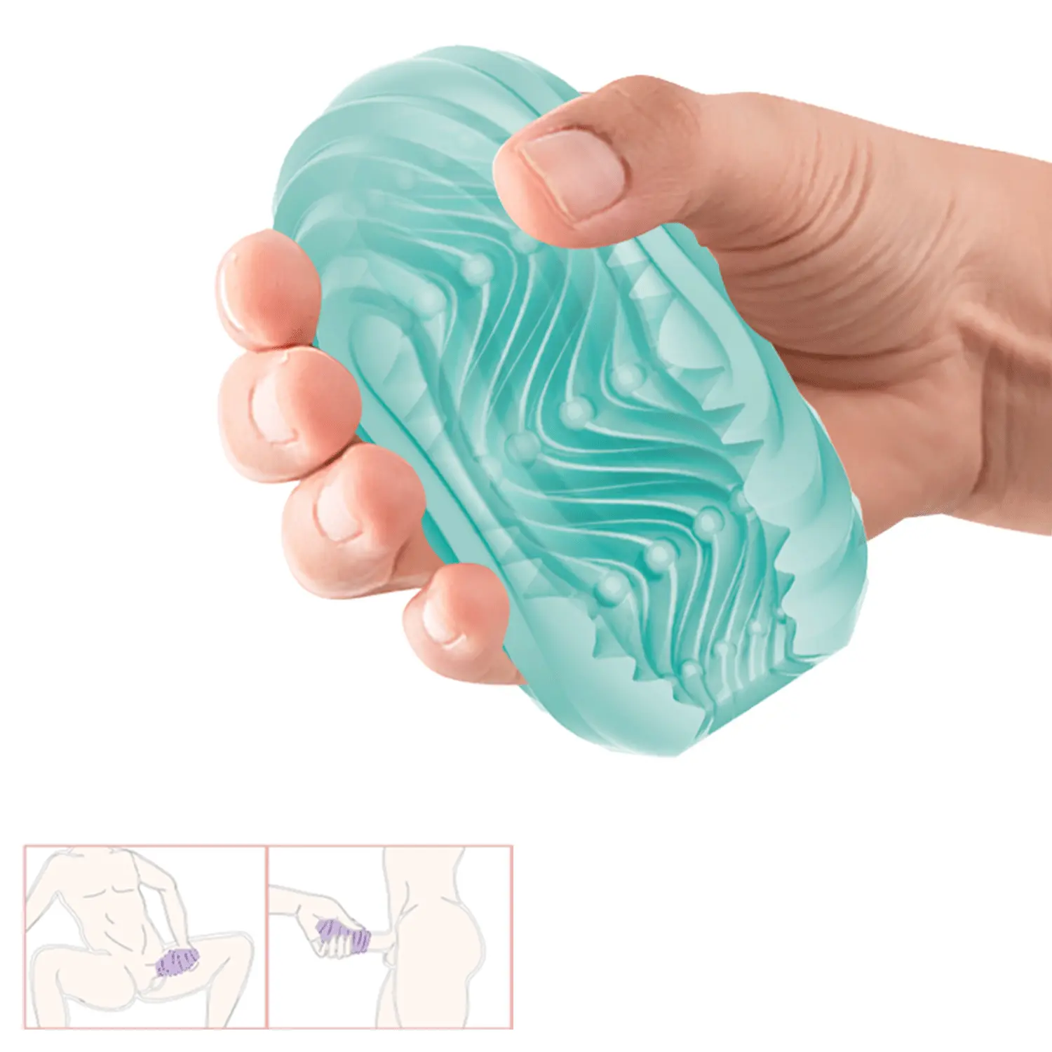 Âm đạo giả mini hình trứng cao cấp DC18A có lõi TPR mềm mại, đàn hồi thích hợp cho nam giới thủ dâm.