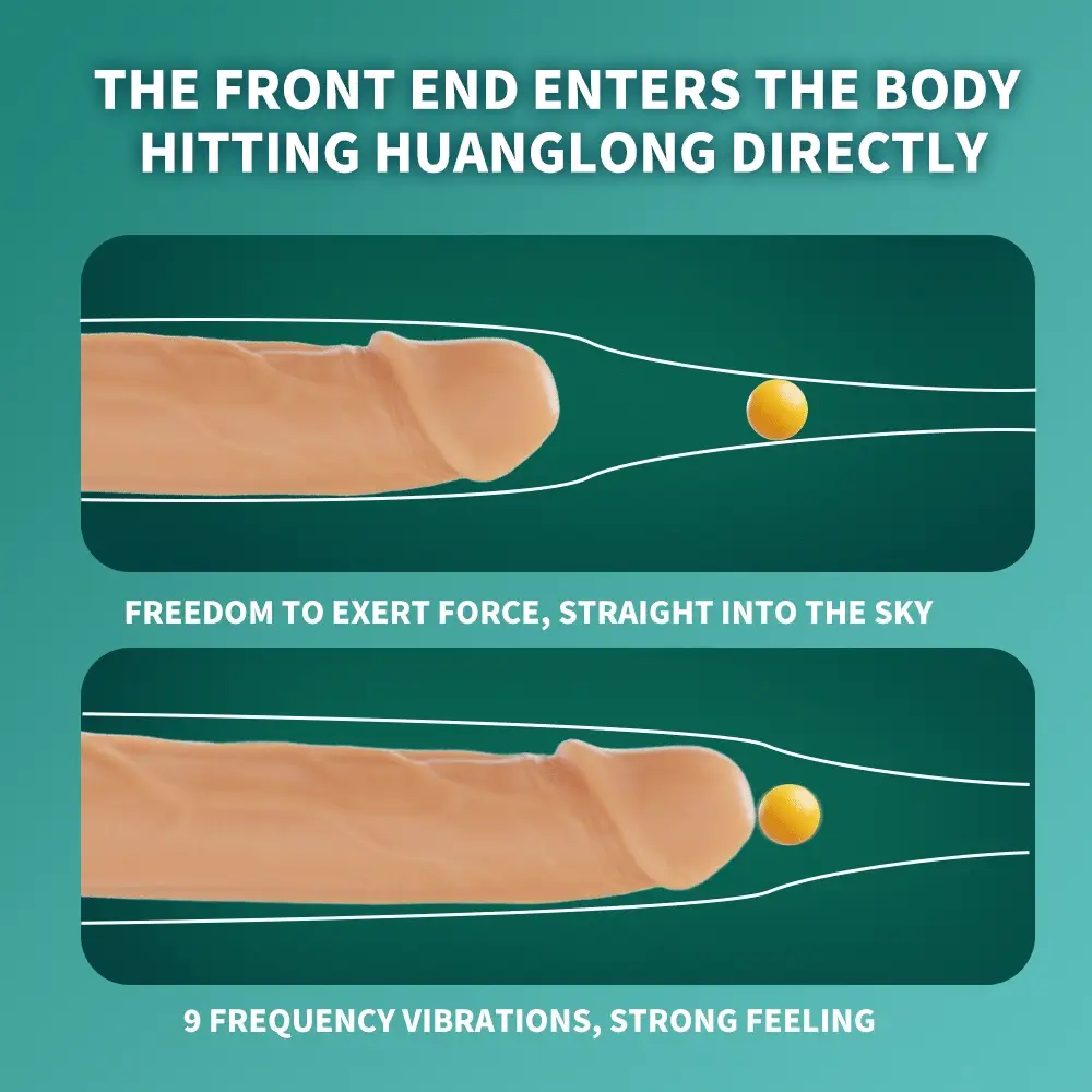 Cu giả hai đầu có rung thụt DC79K màu da, chất liệu silicone cao cấp, kích thước nhỏ, cho cả hai người les cùng sướng