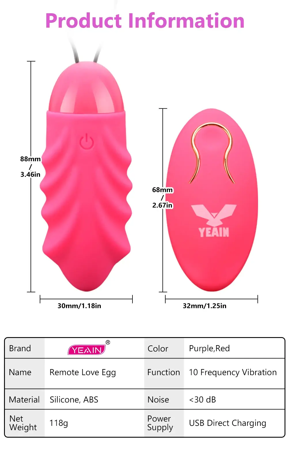 Máy mát xa âm vật 10 chế độ không dây cao cấp EG05D hình trứng silicone rung mạnh điều khiển từ xa kích thích âm vật, âm  đạo, vú, lồn nữ