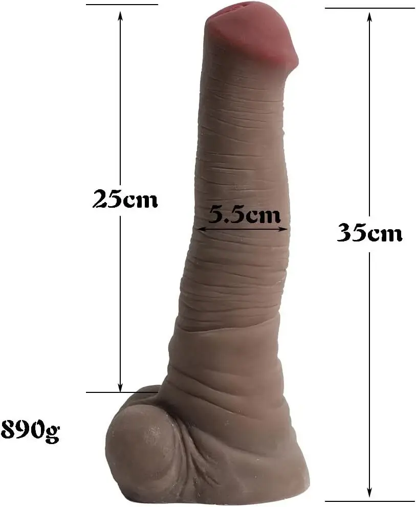 Cu giả khủng cao cấp kiểu ngựa DV74A silicone 35cm đường kính 5.5cm kích thích âm đạo hậu môn cực mạnh