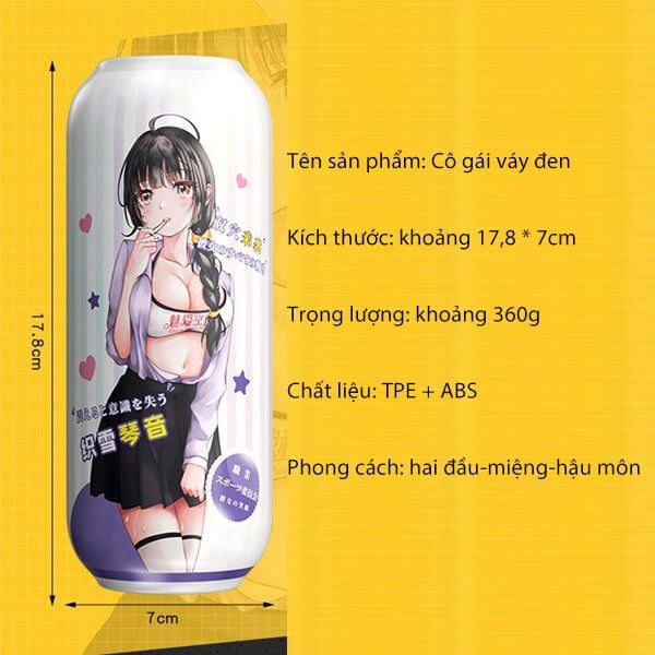 Cốc thủ dâm 2 đầu anime mở âm đạo hậu môn cầm tay