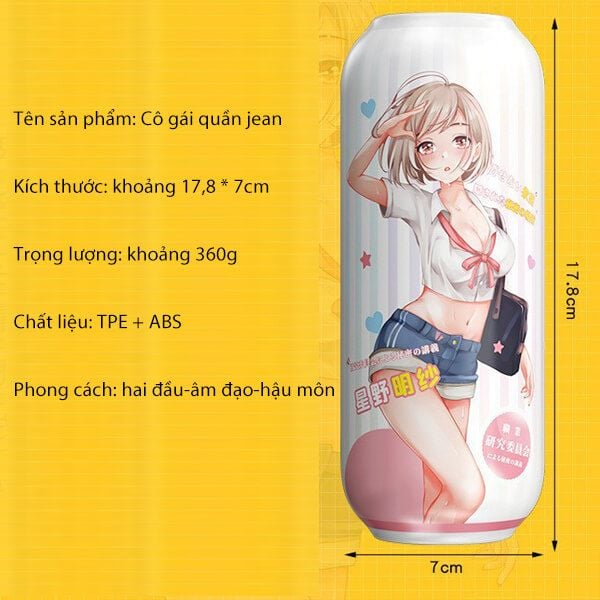 Cốc thủ dâm 2 đầu anime mở âm đạo hậu môn cầm tay